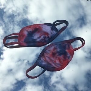 Kids ages 6-12 matching tie-dye masked.